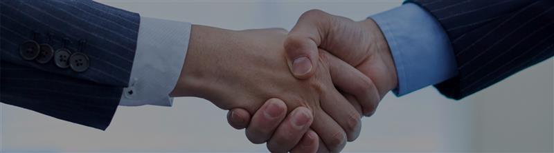 Handshake between two people