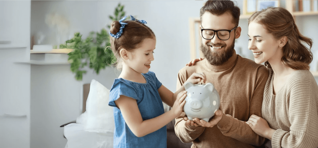 family smiling together