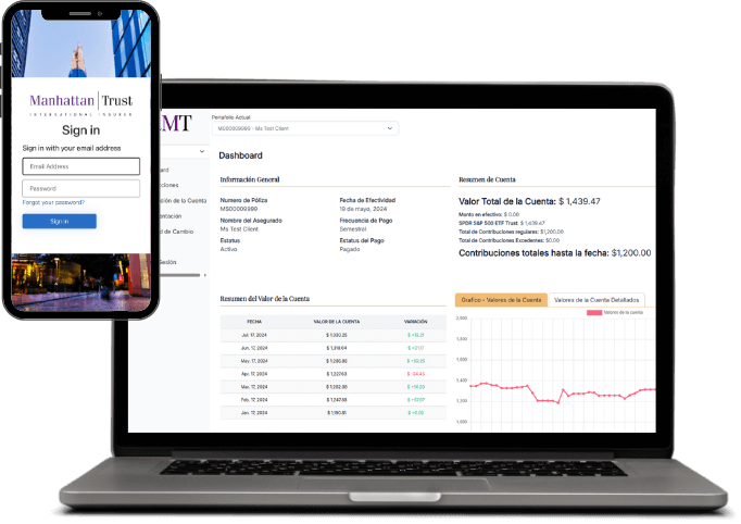 Computer screen showing a login portal